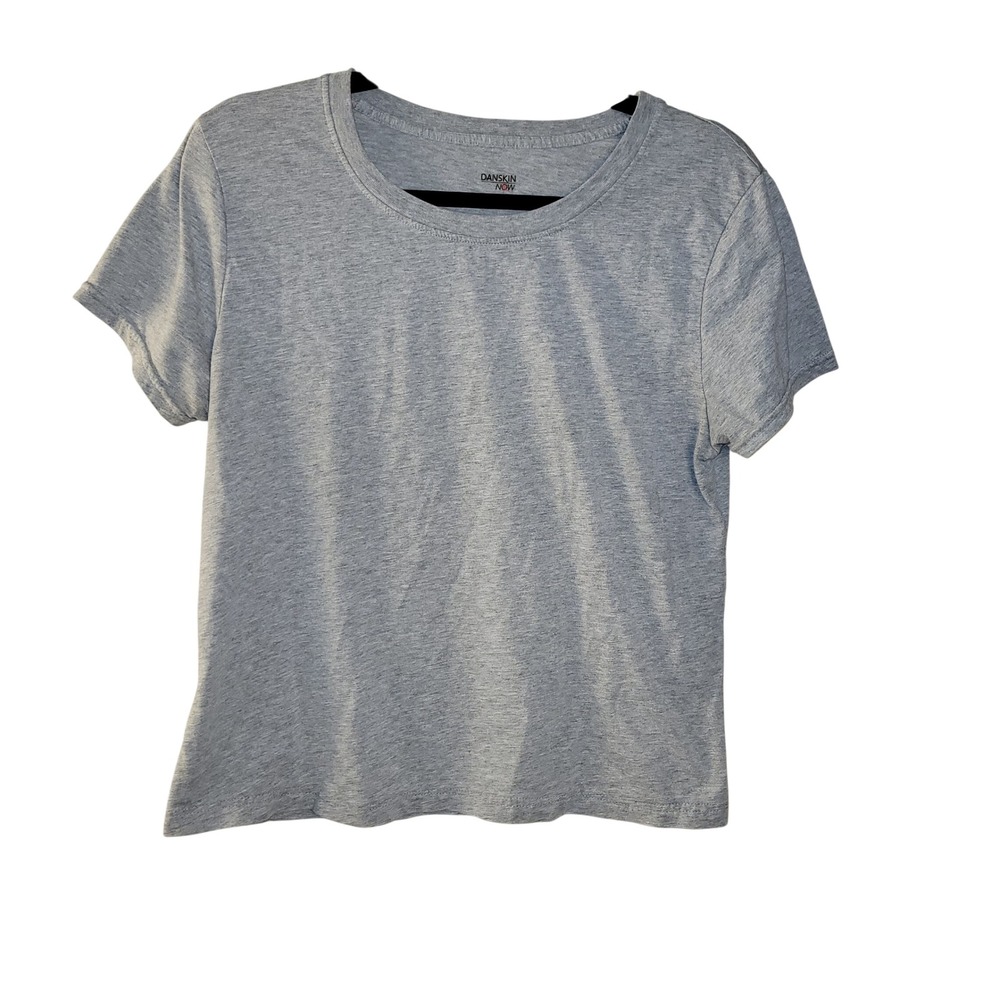 Danskin Now Womens Heather Gray‎ Short Sleeve Crew Neck T-Shirt Plus Size 1X 16W